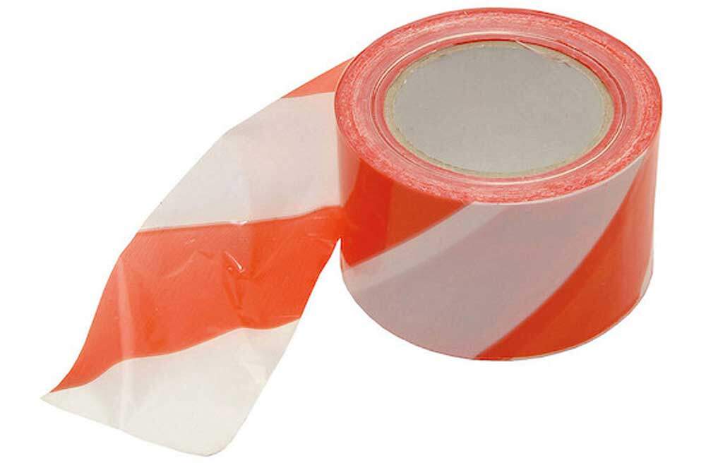 TECHNOCRAFT Absperrband, rot-weiss, 200 m