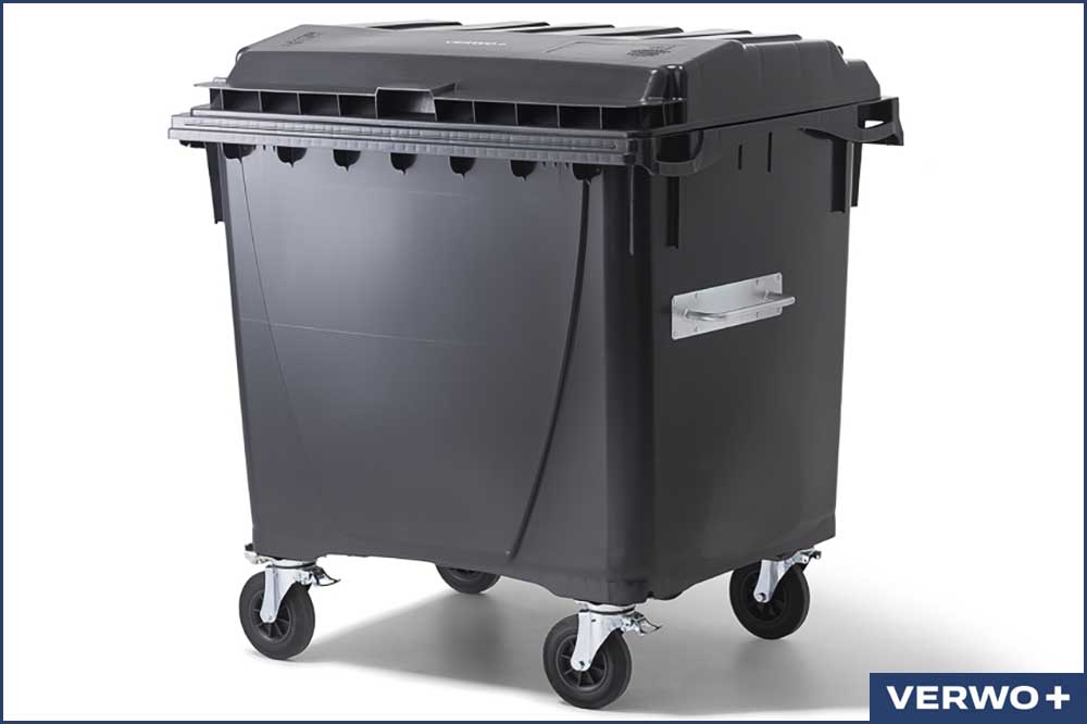 VERWO 03.11008 Abfallcontainer, Kunststoff, 1100 Liter, anthrazit