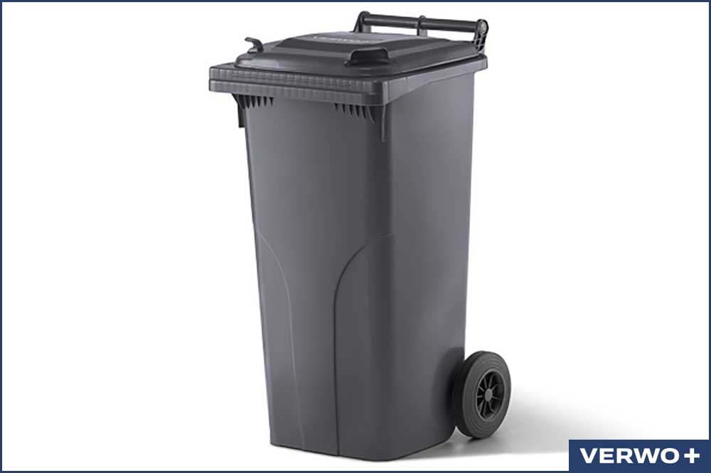 VERWO 03.12001 Abfallcontainer, Kunststoff, 120 Liter, anthrazit