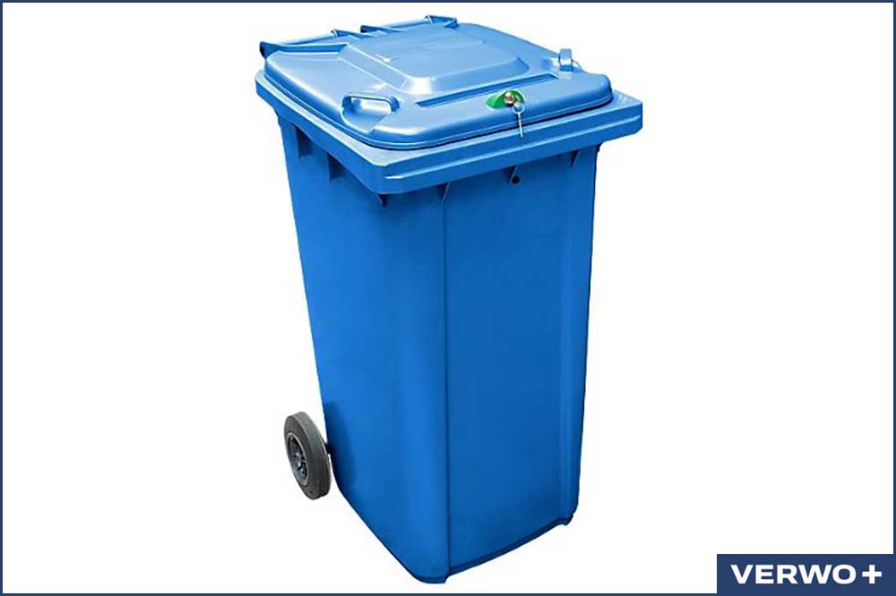 VERWO 03.24001 Sicherheitsbehälter, Kunststoff, 240 Liter, blau