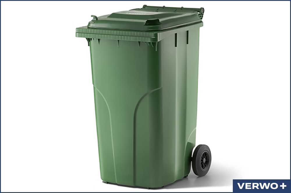 VERWO 03.24004 Abfallcontainer, Kunststoff, 240 Liter - grün