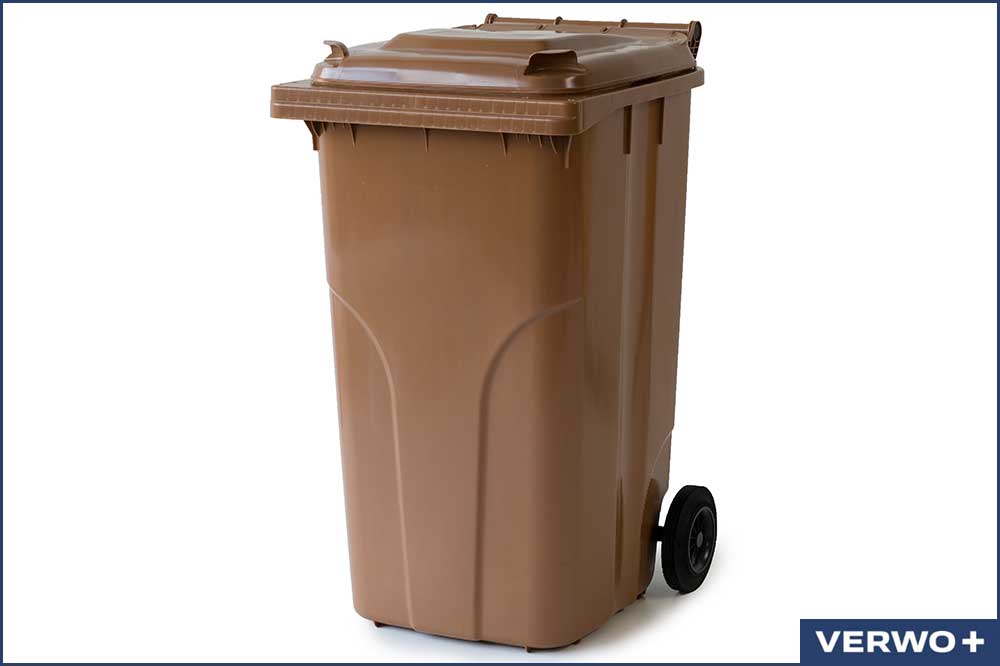 VERWO 03.24006 Abfallcontainer, Kunststoff, 240 Liter - braun