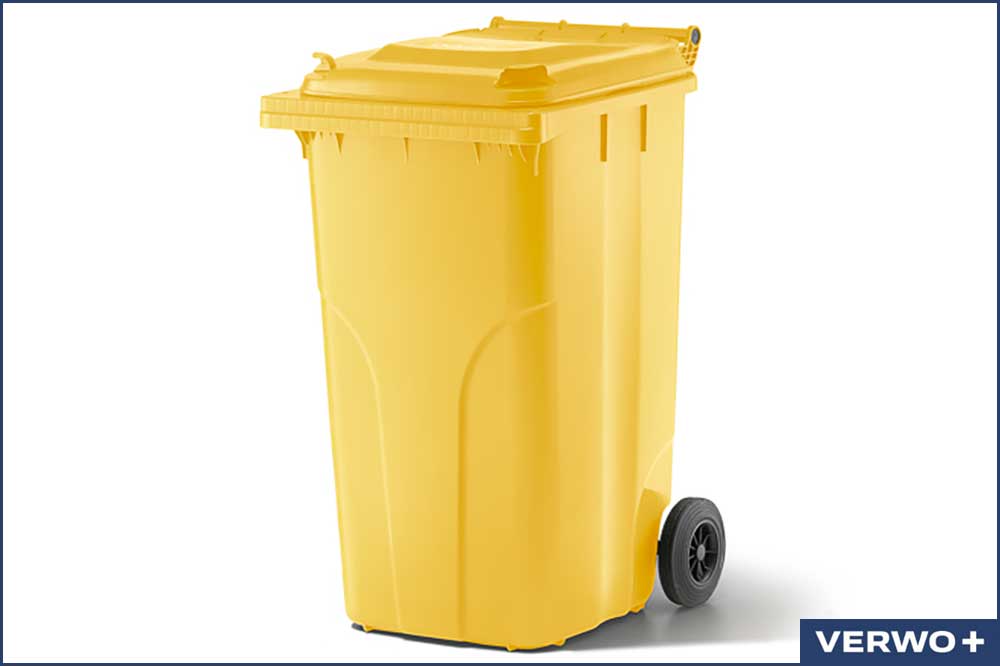 VERWO 03.24011 Abfallcontainer, Kunststoff, 240 Liter - gelb