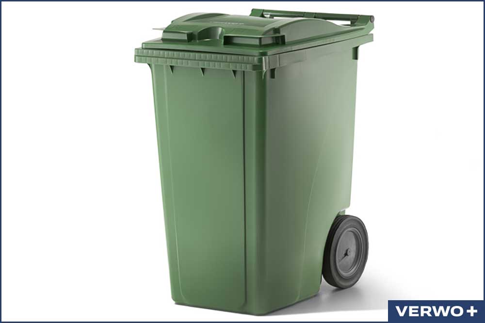 VERWO 03.36002 Abfallcontainer, Kunststoff, 360 Liter - grün