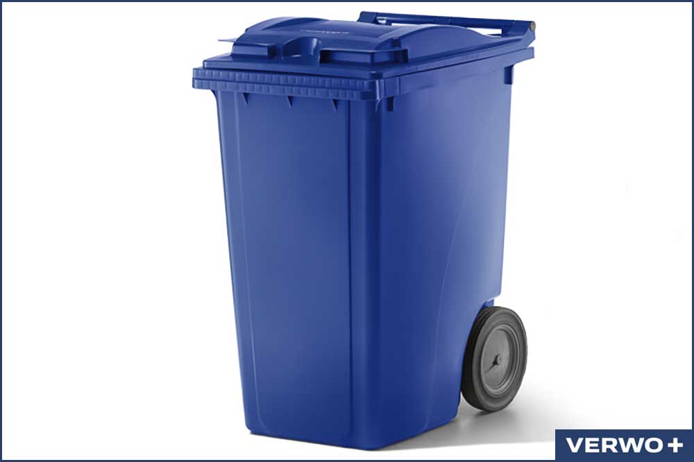 VERWO 03.36003 Abfallcontainer, Kunststoff, 360 Liter - blau