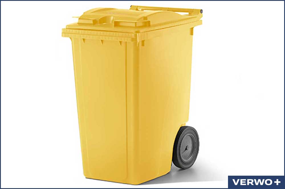 VERWO 03.36011 Abfallcontainer, Kunststoff, 360 Liter - gelb