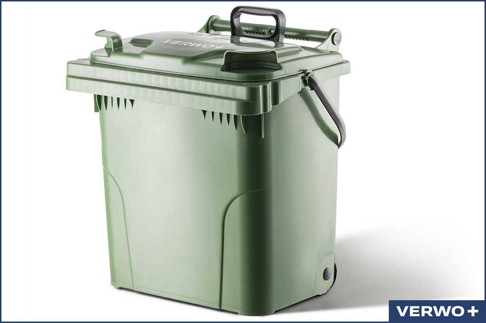VERWO 03.40004 Abfallcontainer, Kunststoff, 40 Liter - grün – Bild 3