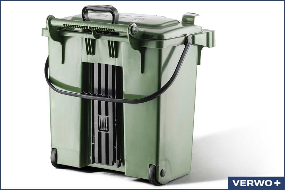 VERWO 03.40004 Abfallcontainer, Kunststoff, 40 Liter - grün – Bild 2