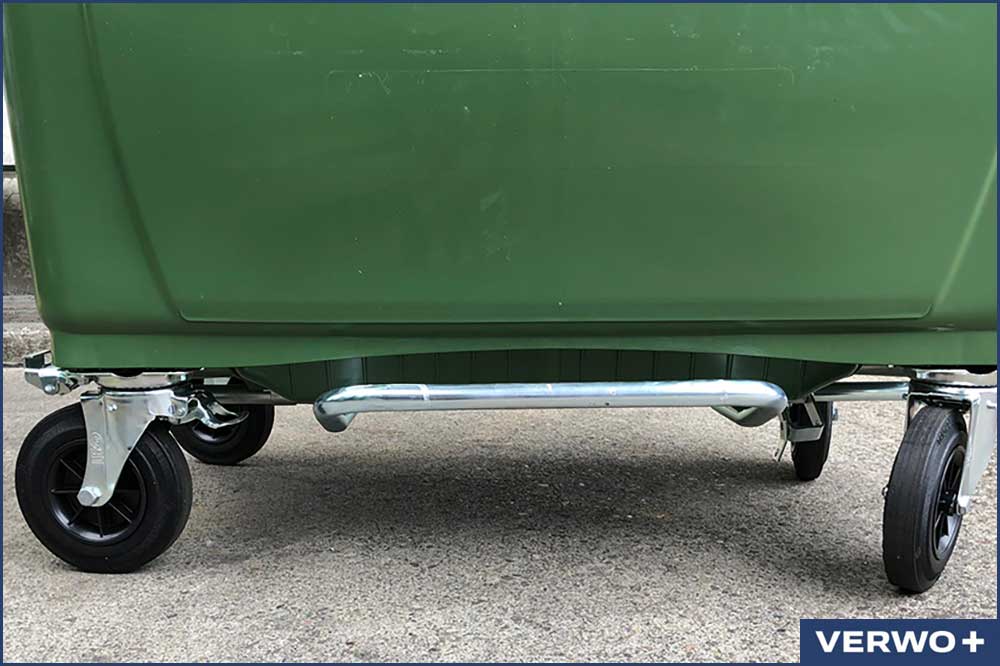 VERWO 03.11015 Fusspedal zu 1100 Liter Container EUROPLAST, Stahl verzinkt, ab Werk montiert