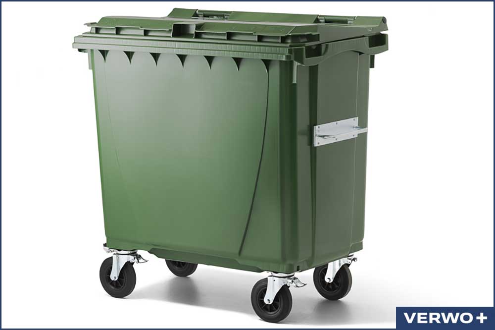 VERWO 03.77002 Abfallcontainer, Kunststoff, 770 Liter - grün