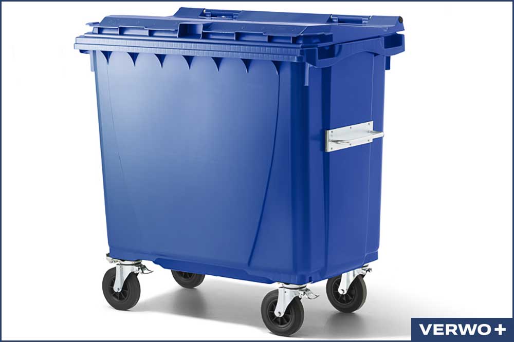 VERWO 03.77004 Abfallcontainer, Kunststoff, 770 Liter - blau