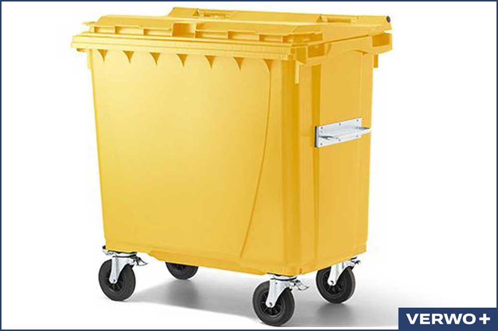 VERWO 03.77009 Abfallcontainer, Kunststoff, 770 Liter - gelb