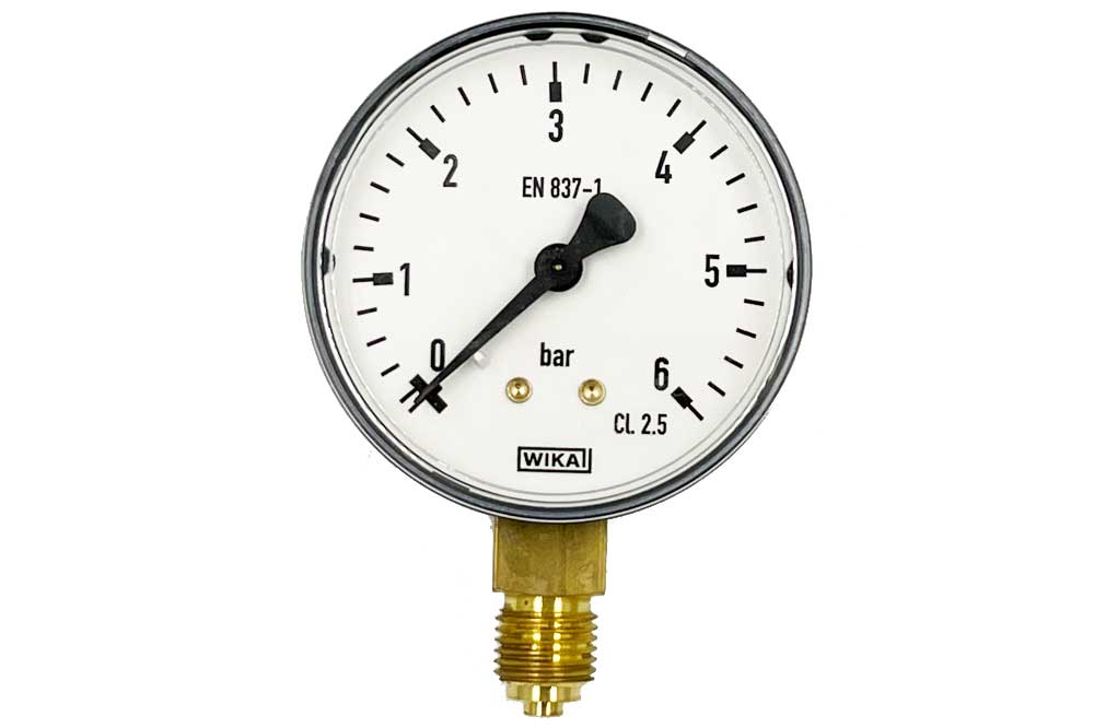WIKA Manometer Eingangsdruck, 6 bar, EN837-1