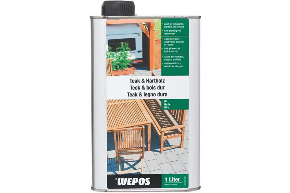 WEPOS Teak und Hartholz Öl, 1000 ml