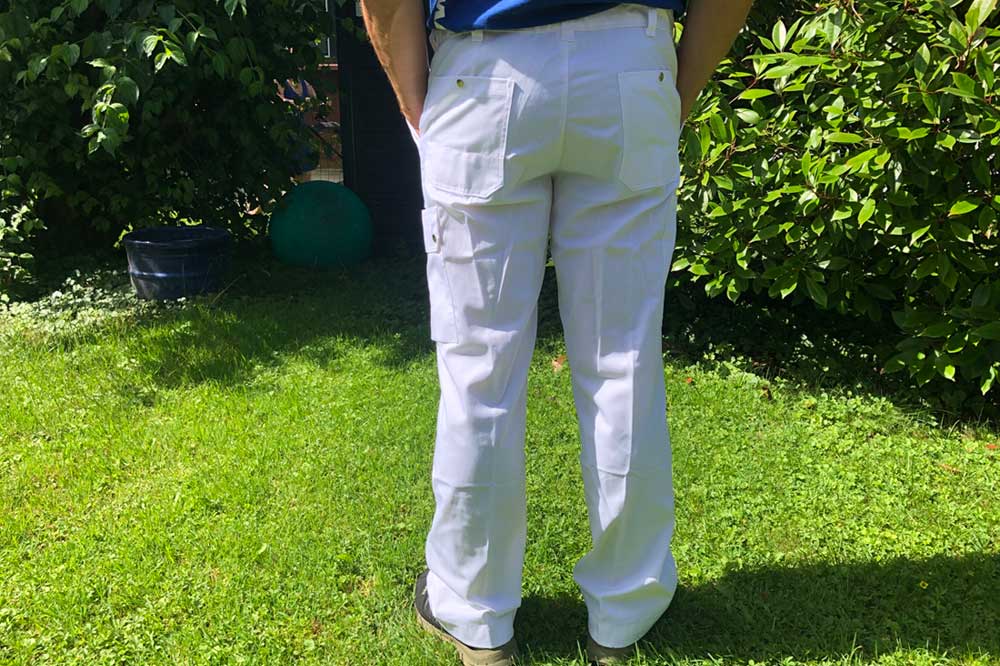 WORKfit Arbeitshosen für Maler, Fassadenreiniger, weiss – Bild 2