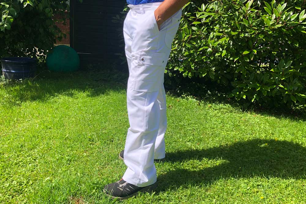 WORKfit Arbeitshosen für Maler, Fassadenreiniger, weiss – Bild 4