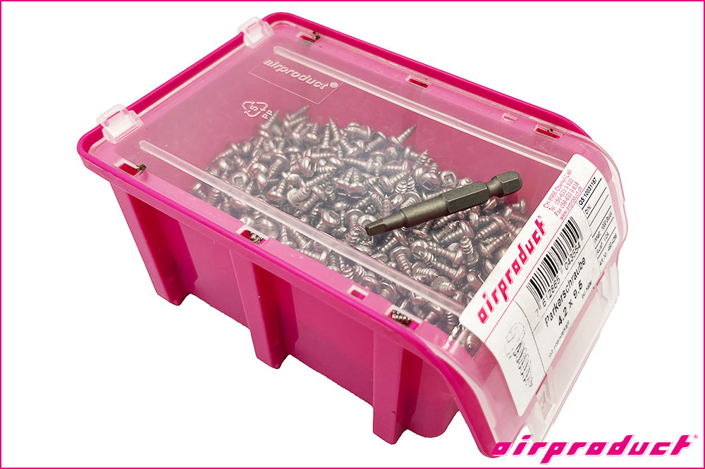 airproduct Parkerschrauben V2A, 4.2 x 9.5 mm mit Innenvierkant, 1000 Stück