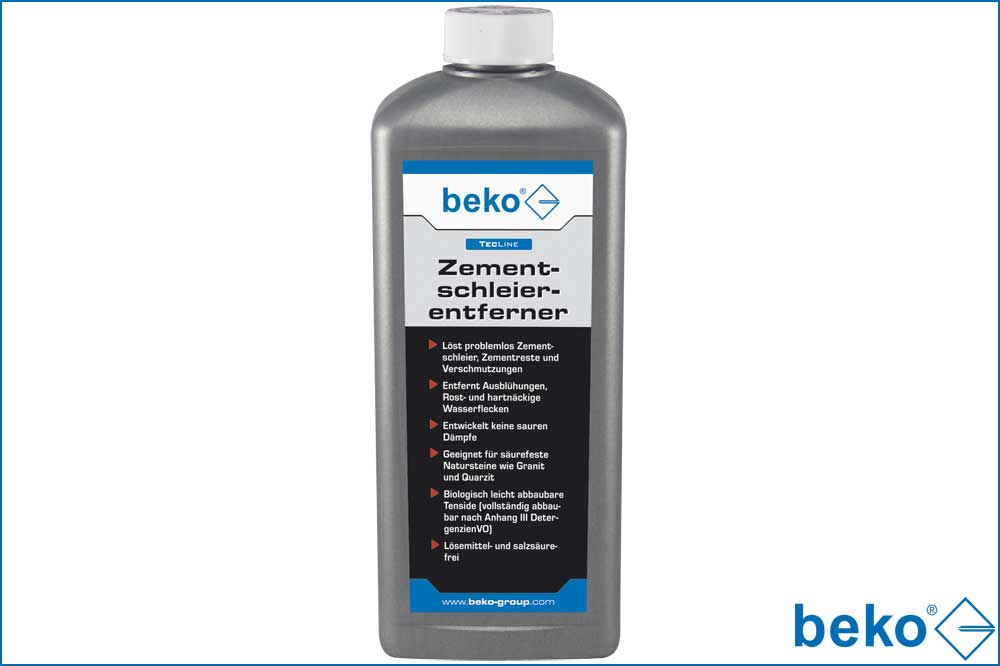 beko 299 51 1000 TecLine Premium-Reiniger für Zementschleier & Verkrustungen, 1000 ml