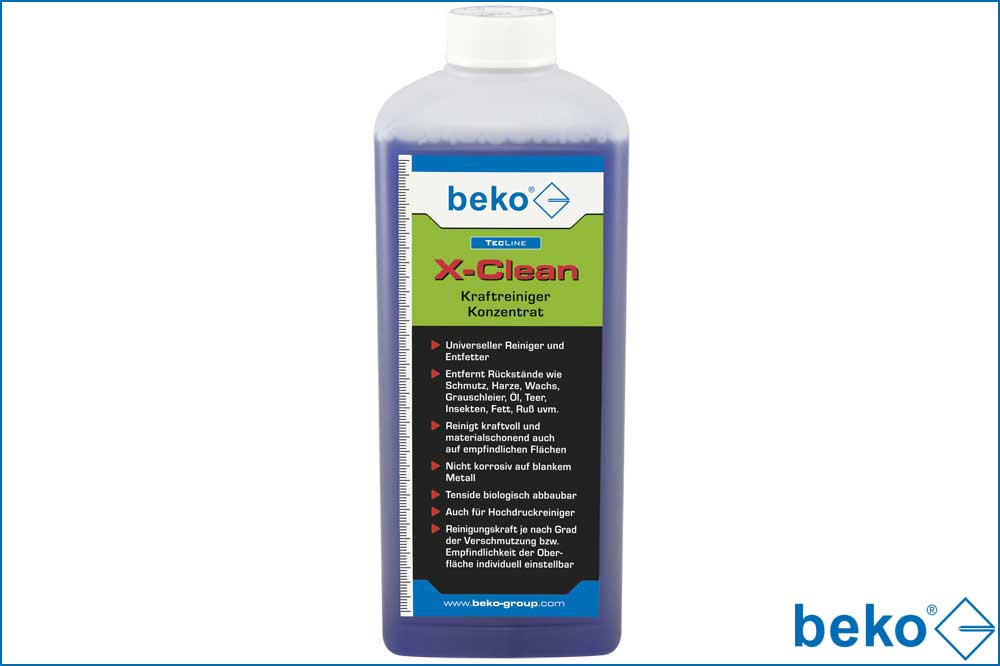 beko 299 2 1000CC TecLine X-Clean Kraftreiniger-Konzentrat, 1000 ml Flasche