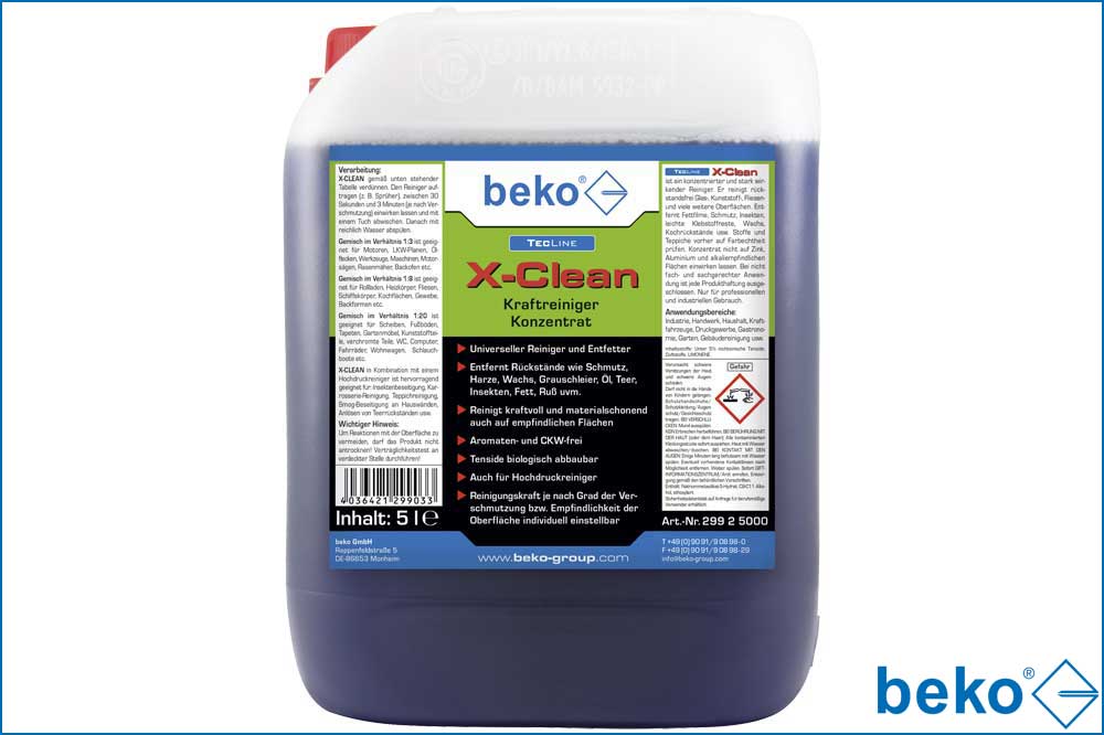 beko 299 2 5000 TecLine X-Clean Kraftreiniger-Konzentrat, 5 Liter Kanister