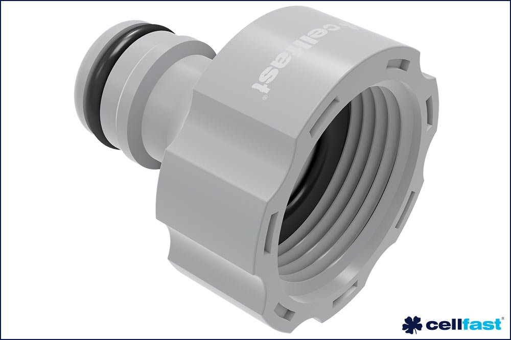 cellfast 51-655 Universal-Anschluss mit Innengewinde und Schnellverschluss-Nippel CELLPRO G3/4 Zoll