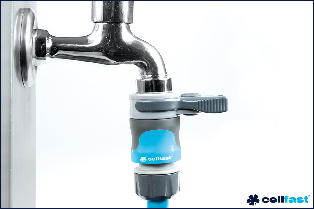 cellfast 52-255 Universal-Hahnanschluss CELLPRO mit Adapter und Schnellverschluss-Nippel, 22 / 24 mm – Bild 2