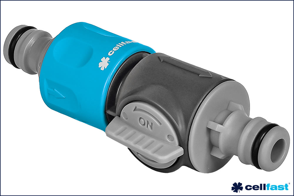 cellfast 52-335 Schlauchkupplung mit Ventil CELLPRO mit Schnellverschluss-Nippel