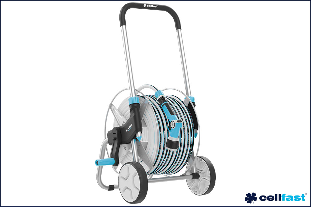 cellfast 55-060 Metallschlauchwagen EXPLORER ENERGO, Schlauch 50 Meter 1/2 Zoll