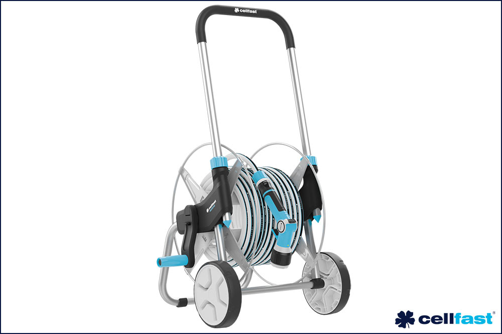 cellfast 55-065 Metallschlauchwagen EXPLORER ENERGO, Schlauch 25 Meter 1/2 Zoll