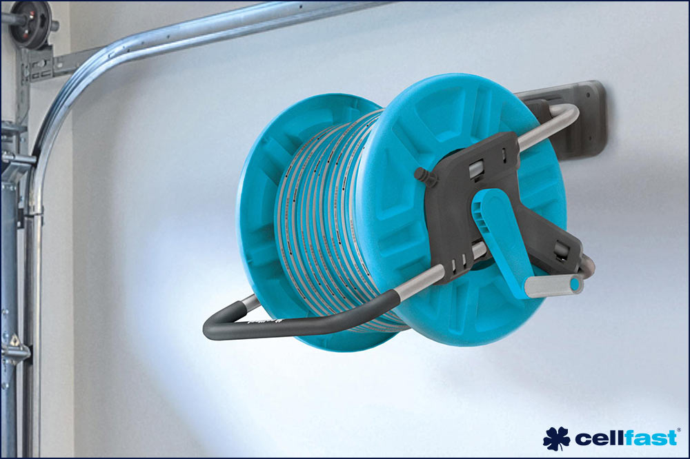 cellfast 55-151 Schlauchhaspel ALUPLUS, 1/2 Zoll - 45 Meter, inkl. Wandhalter – Bild 4