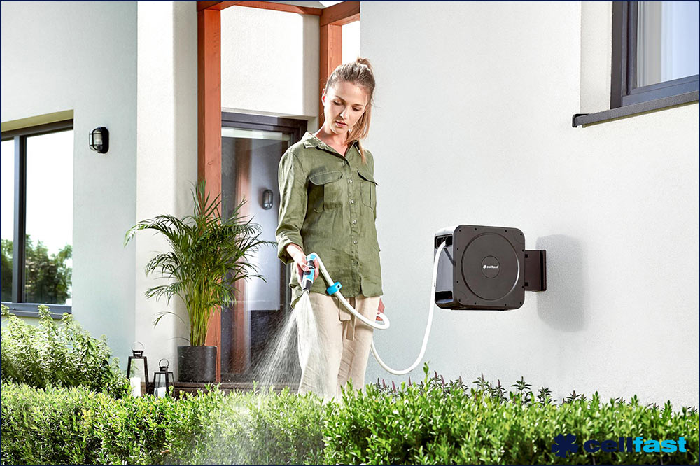 cellfast 55-410 Automatische Schlauchbox ENERGO, 20 + 2 Meter, 1/2 Zoll, inkl. Wandhalterung – Bild 10