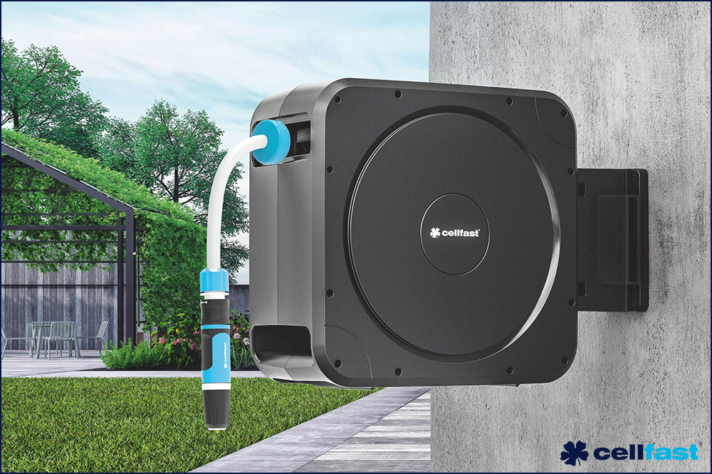 cellfast 55-410 Automatische Schlauchbox ENERGO, 20 + 2 Meter, 1/2 Zoll, inkl. Wandhalterung – Bild 12