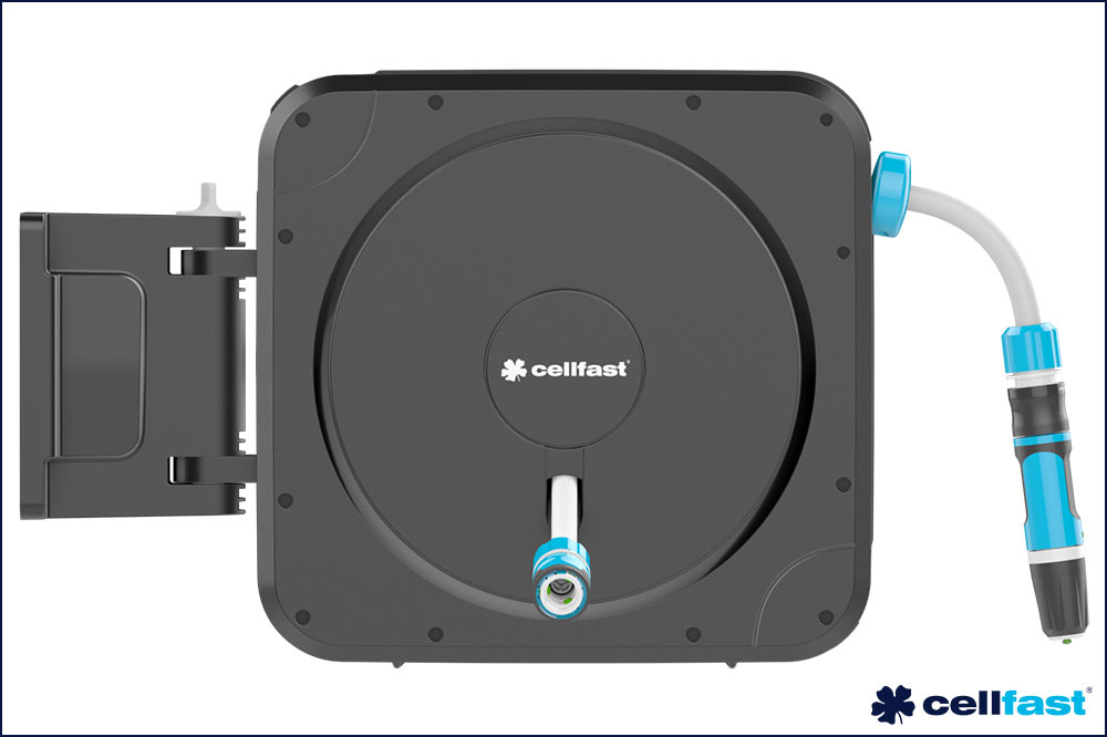 cellfast 55-410 Automatische Schlauchbox ENERGO, 20 + 2 Meter, 1/2 Zoll, inkl. Wandhalterung – Bild 3