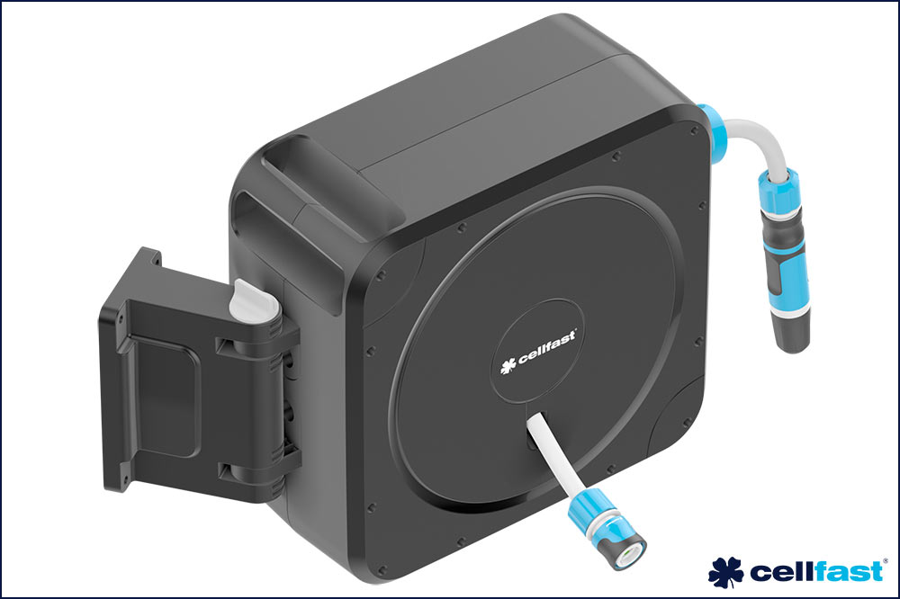 cellfast 55-410 Automatische Schlauchbox ENERGO, 20 + 2 Meter, 1/2 Zoll, inkl. Wandhalterung – Bild 5