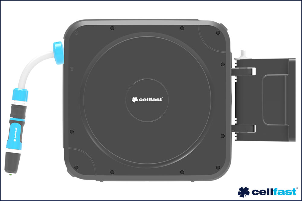 cellfast 55-410 Automatische Schlauchbox ENERGO, 20 + 2 Meter, 1/2 Zoll, inkl. Wandhalterung – Bild 7
