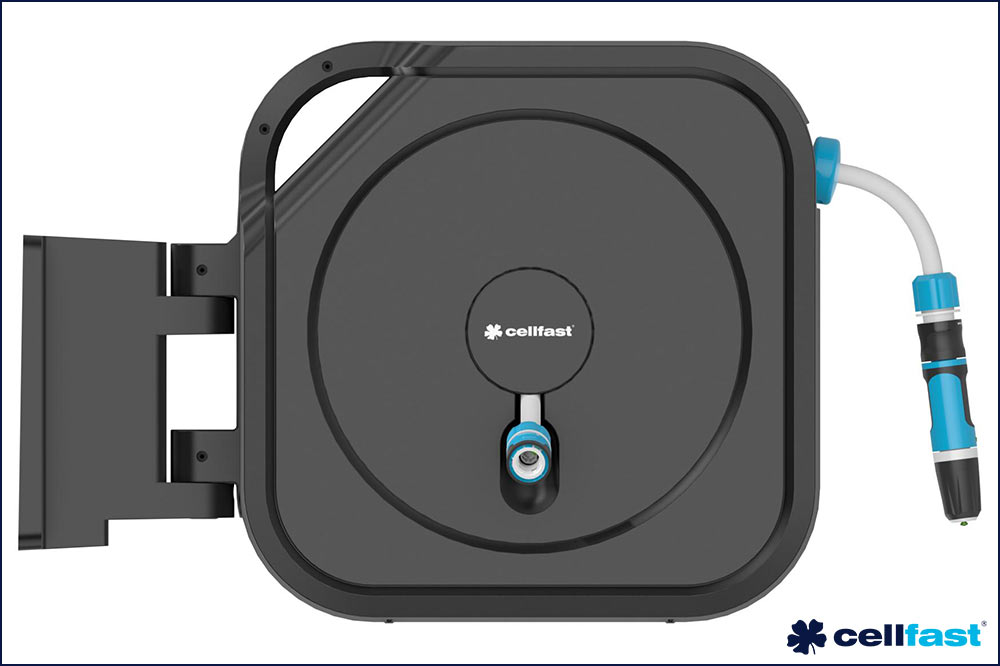 cellfast 55-420 Automatische Schlauchbox ENERGO, 30 + 2 Meter, 1/2 Zoll, inkl. Wandhalterung – Bild 3