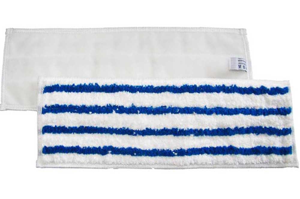 Cleaning Tools 94 Mikrofaser-Klettmopp mit Scheuerstreifen, 44 cm, weiss-blau