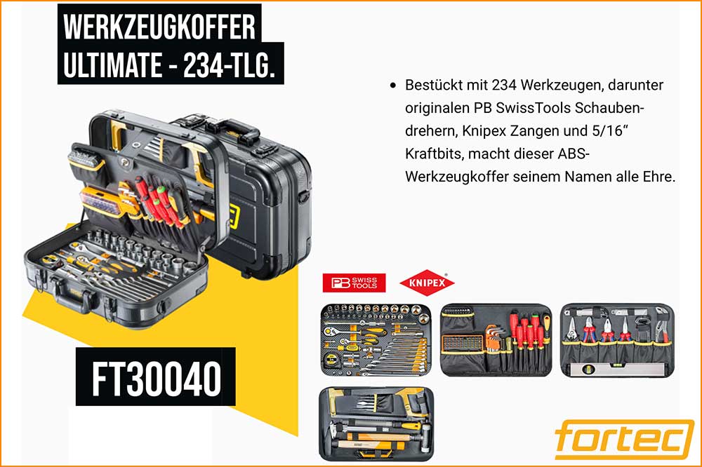 fortec Werkzeugkoffer ULTIMATE, 234-teilig – Bild 3