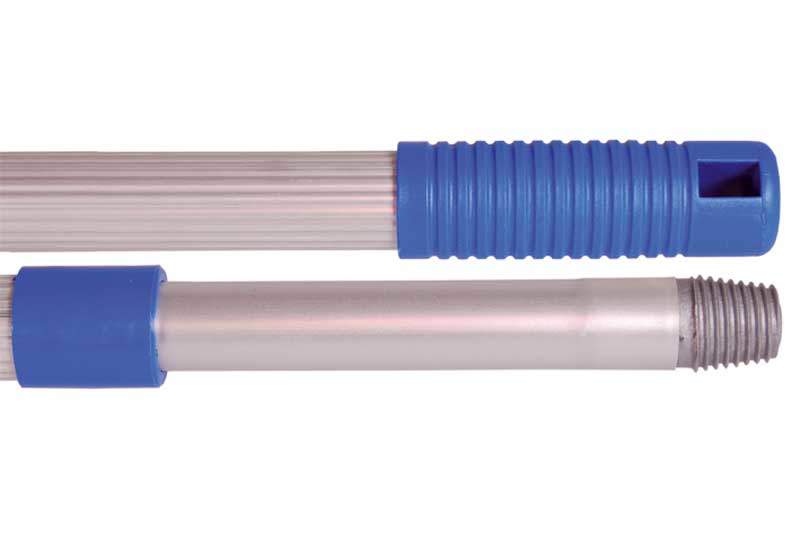 Edi Clean Hygiene-Teleskopstiel, DIN-Gewinde, 83 - 146 cm, blaue Griffe