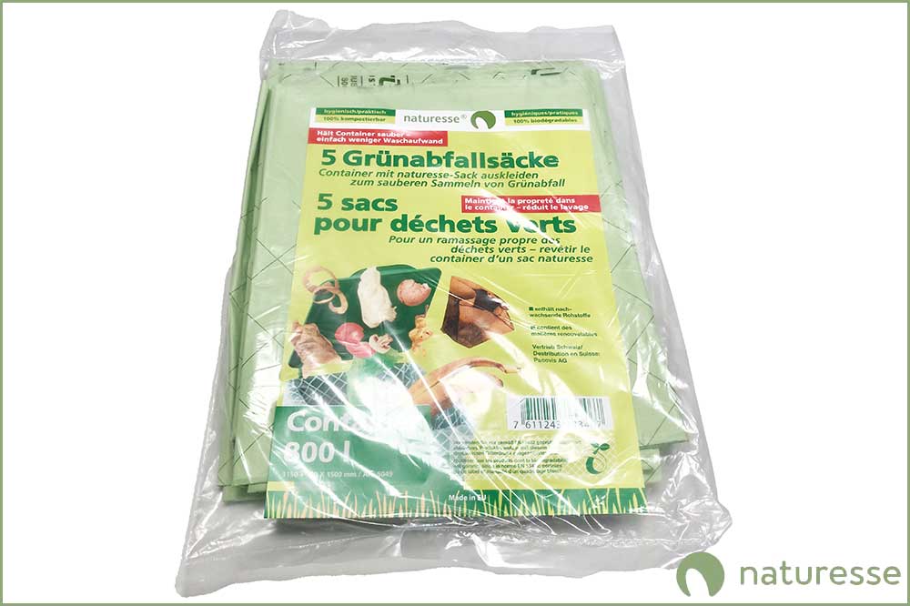 naturesse Grünabfallsäcke für Container 600 - 800 Liter, 5 Stück
