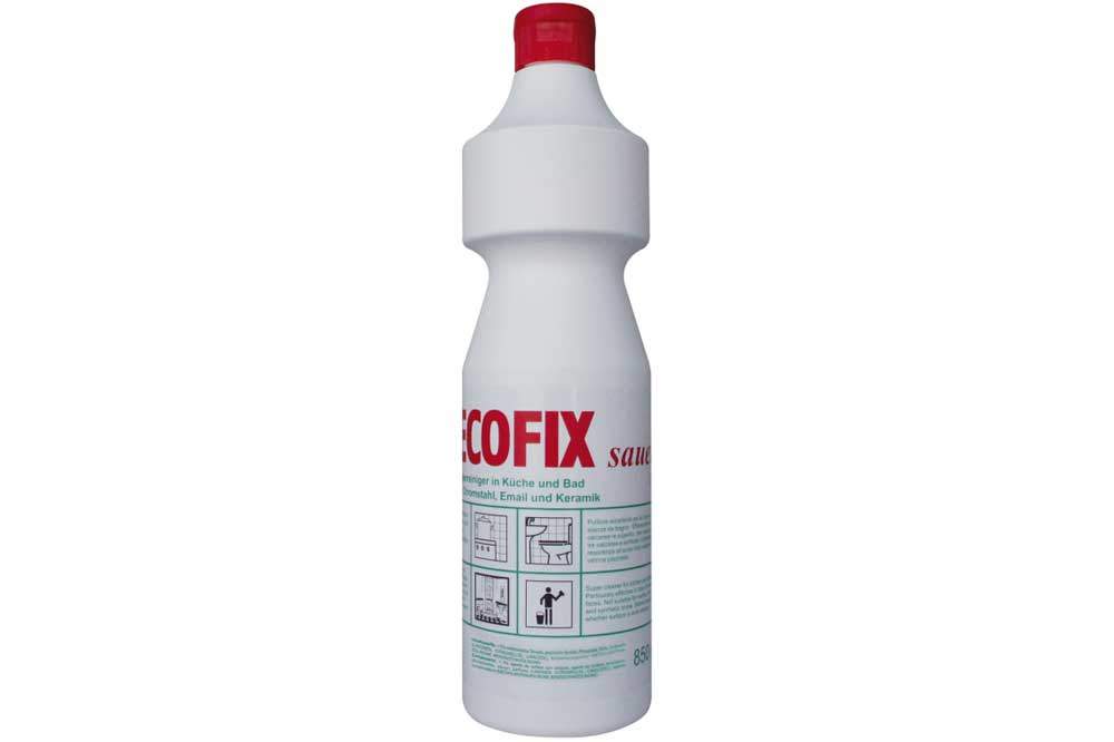 PRAMOL ECOFIX sauer - Saurer, dickflüssiger Intensivreiniger für Chromstahl, Email und Keramik, 850 g
