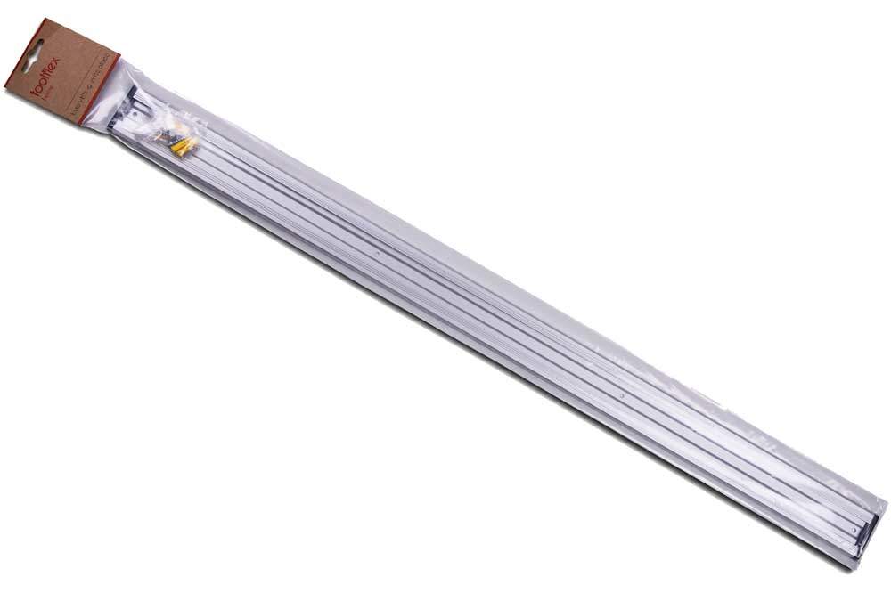 Toolflex Alu-Gerätehalterschiene 90 cm mit schwarzen Endstücken