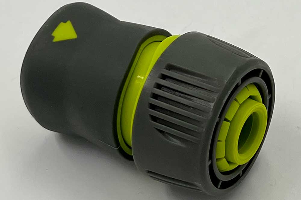 verve DN 9-Schnellverschlusskupplung mit Schlauchtülle 3/4 Zoll, grün – Bild 2