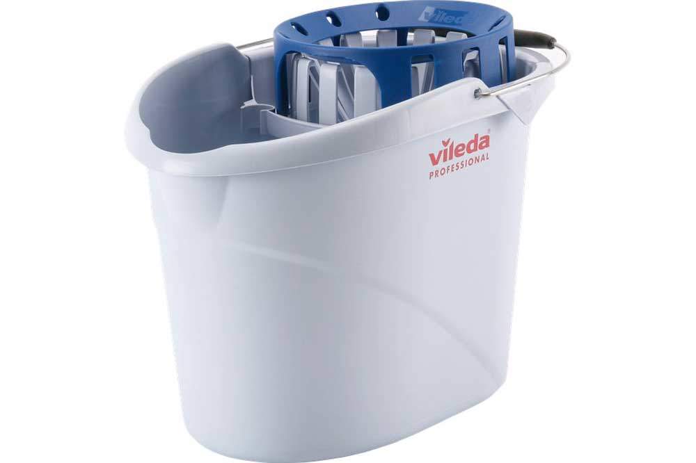 Vileda Professional Eimer 12 l mit Aufsatz zu Nasswisch-Sytem SuperMop
