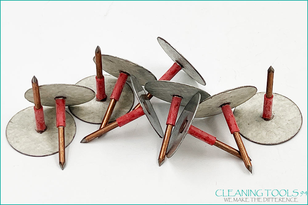 Cleaning Tools 94 Metallnagel 32 mm mit Blechscheibe für diverse Bastelarbeiten, 10 Stück