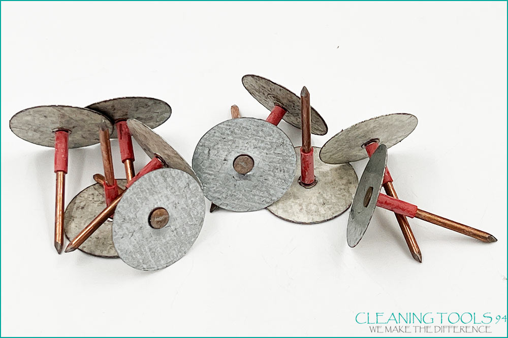 Cleaning Tools 94 Metallnagel 38 mm mit Blechscheibe für diverse Bastelarbeiten, 10 Stück