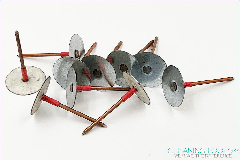 Cleaning Tools 94 Metallnagel 51 mm mit Blechscheibe für diverse Bastelarbeiten, 10 Stück