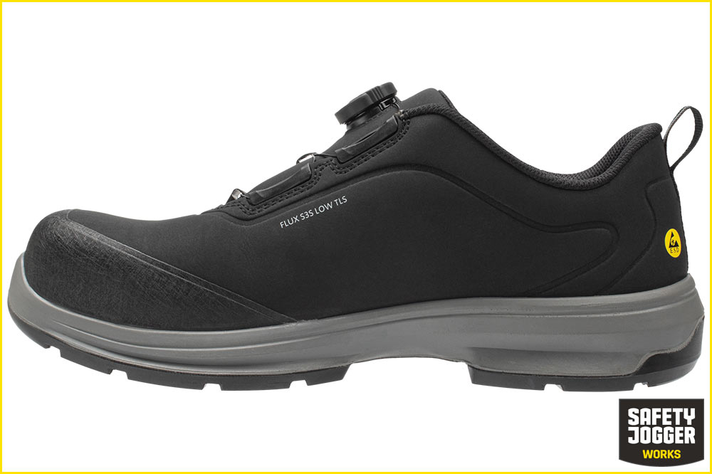 Safety Jogger FLUX S3S LOW TLS Sicherheitsschuh mit TLS-Verschluss, schwarz